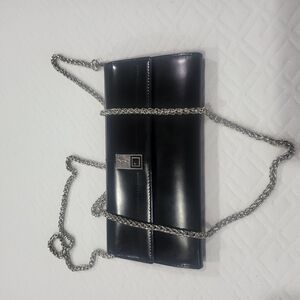 Yves Saint Laurent Black Smooth Leather Paris Long Wallet